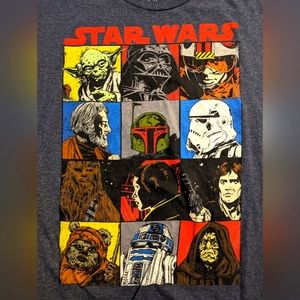 Star Wars T-Shirt Unisex Grey Size Large